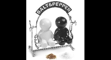 Balvi Peper en Zoutstel Schommel - Metaal - Zwart Wit