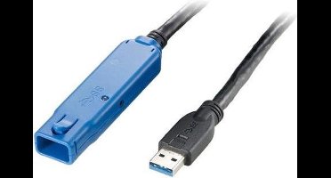 LogiLink 10m USB 3.0 M/M USB-kabel USB A Mannelijk Vrouwelijk Zwart
