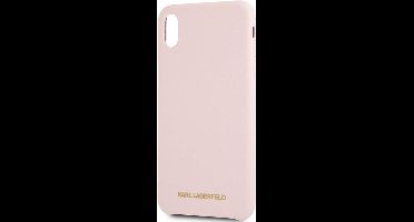 Karl Lagerfeld Silicone Back Case - Geschikt voor Apple iPhone XS Max (6.5") - Roze