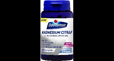 Davitamon Magnesium citraat – 100% magnesium citraat - Voedingssupplement - 60 Magnesium tabletten