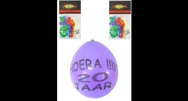 Ballonnen 20 jaar 8 stuks