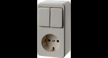 Hager Berker Opbouwcombinatieschakelaar en wandcontactdoos - 61479440 - E3HAW
