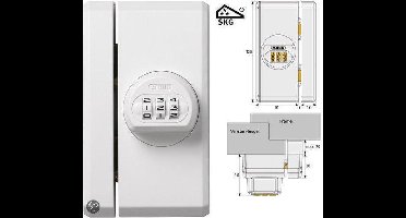 Abus FTS106 bijzetslot SKG*** met cijfercombinatie bruin