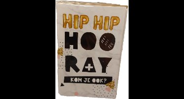 Interstat - Uitnodigingskaarten - Hiphip hooray - 6st.