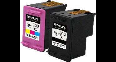 ReYours® Inktcartridge Alternatief HP300 en HP300XL - HP 300XL 300XL - Zwart CC641EE en Kleur CC644EE - 1 set met Chip