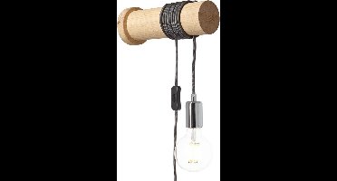 Schitterende lamp Frihet wandlamp houtkleurig
