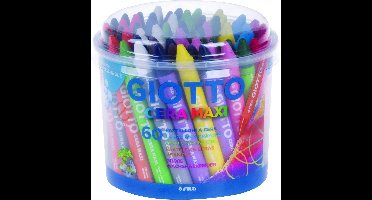 Giotto Pot Of 60 Maxi Wax Pastels Giotto