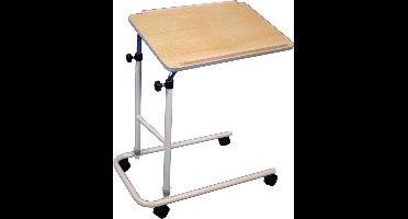 Aidapt Bedtafel met wielen - Verstelbaar kantelbaar blad - Eiken