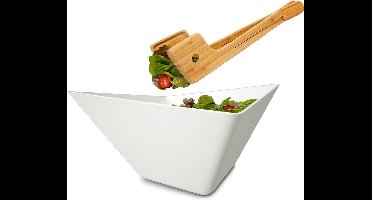 Black+Blum - Forminimal Saladeschaal met couvert wit