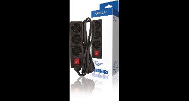 Valueline 3-Wegs Stekkerdoos - 1,5M - Zwart