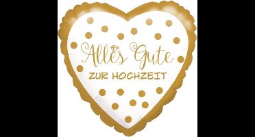 "Alles Gute zur Hochzeit" Huwelijk FolieBallon, 43cm
