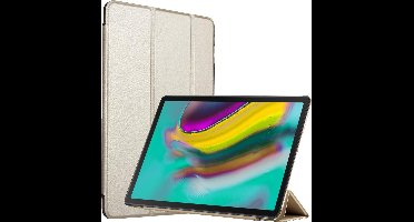 Hoes geschikt voor Samsung Galaxy Tab S5e - Smart Book Case Tri-Fold Hoesje - iCall - Goud