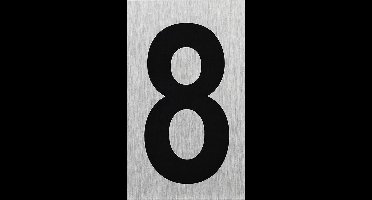 Seilflechter Aluminium deurbordje - Nummer "8" - 100 x 60 mm - Strakke look