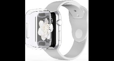 Hoesje + Screenprotector geschikt voor Apple Watch Series 4 (44mm) - Transparant voor Volledige 360 Graden Bescherming - Gel Case van iCall