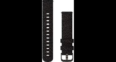 Quick release nylon polsband - 20mm - Zwart geweven