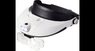TOOLCRAFT TO-5137806 Hoofdbandloep Met LED-verlichting Vergrotingsfactor: 1.0 x, 1.5 x, 2.0 x, 2.5 x, 3.5 x Lensgrootte