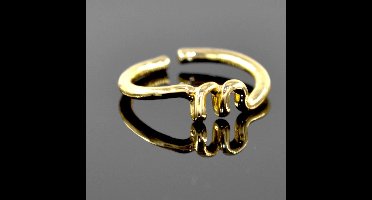 Gading® Dames Ring met letter "M"- vrouwen goudkleurig letter Ringen- Vriendschapsring - Relatie Ringen