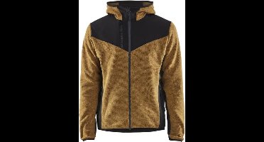 Blaklader Gebreid jack met softshell - Honinggoud/Zwart - 2XS