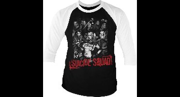 DC Comics Suicide Squad Raglan top -L- Suicide Squad Zwart/Wit
