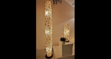 Staande lamp Decoratie Vloerlamp Handgemaakt woonkamer slaapkamer  Design  parelmoer coins white shell capiz parelmoer schelp 150 cm