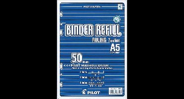 Aanvulling Lijn (Breed) Wit Notitiepapier 50 Vel = 100 Pag. Geschikt voor o.a. Filofax (Clipbook) A5 Planners - Ringbanden met 2, 4 en 6 Ringen