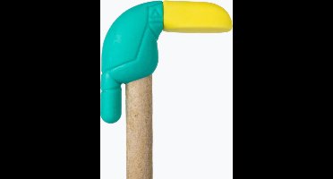 Mustard - Set gummen voor potlood - 16 stuks - tropische vogel