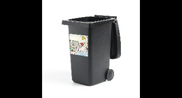 Container sticker Waterpolo illustratie - Een illustratie van een potje waterpolo Klikosticker - 40x40 cm - kliko sticker - weerbestendige containersticker