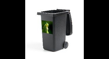 Container sticker Gecko - Verliefde groene gekko Klikosticker - 40x40 cm - kliko sticker - weerbestendige containersticker