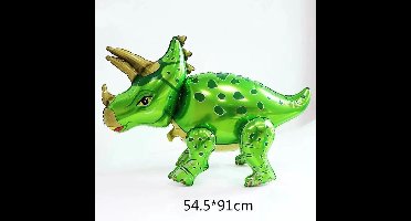 folieballon dino, dinosaurus triceratops , 54 x 91 cm kindercrea