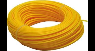 Toolland Trimmerdraad, nylon, geel, 2 mm, 50 m