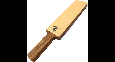 Houten strap Dubbelzijdige scherpe rand Leren strop fur Keelscheermes met rechte snede