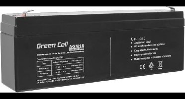 Green Cell 12V 2.3Ah (4.6mm) 2300mAh VRLA AGM accu