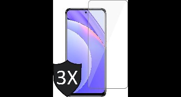 Screenprotector geschikt voor Xiaomi Mi 10T Lite - Glas Screen Protector - 3 Stuks