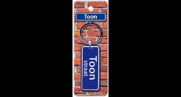 Paper Dreams Sleutelhanger Straatnaam Toon 9 Cm Staal Blauw