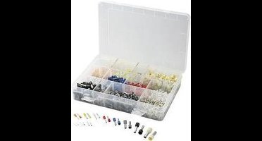 TRU COMPONENTS 737030 Assortiment adereindhulzen 0.5 mm², 0.75 mm², 1 mm², 1.5 mm², 2.5 mm², 4 mm², 6 mm², 10 mm² Oranj