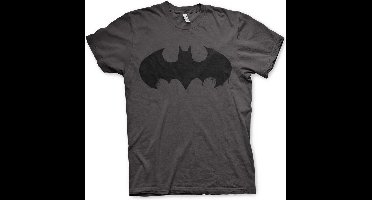 Batman Inked Logo Heren T-shirt - donkergrijs - XL