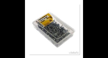 Deltafix spaanplaatschroef platkop / kruiskop verzinkt 4.0 x 20 mm 200 st.