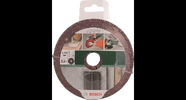 Bosch - 12-delige fiberschuurschijvenset voor haakse slijpmachines, korund