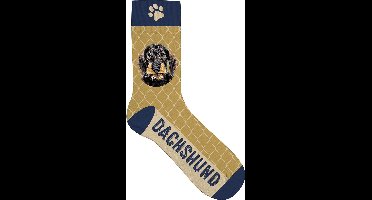 Plenty Gifts Sokken Dachshund Polyester Bruin Maat 31-36