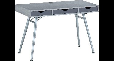Piranha COLEY Retro Bureau – Zilvergrijs – Compact Computerbureau met Lades