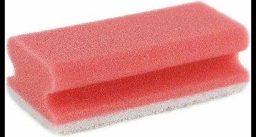 Schuurspons met handgreep en schuurpad - Rood