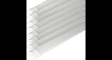 8x HOFTRONIC - LED Batten 60cm - 20W 2400 Lumen - 4000K Neutraal wit - LED TL Armatuur - Voor werkplaats, schuur en als onderbouwverlichting - Incl. montageklemmen & quick connector - 5 jaar garantie