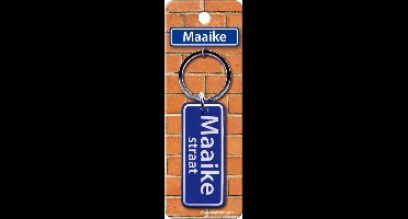 Paper Dreams Sleutelhanger Straatnaam Maaike 9 Cm Staal Blauw