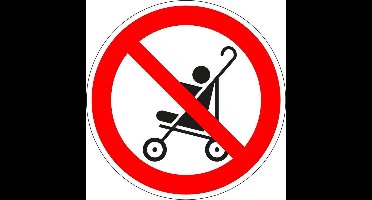 Verboden voor kinderwagens sticker 300 mm