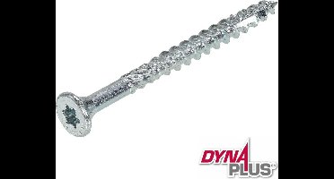 Dynaplus - Unischroeven - Torx 30 platkop - 6 x 45mm - Verzinkt - Deeldraad (100 stuks)