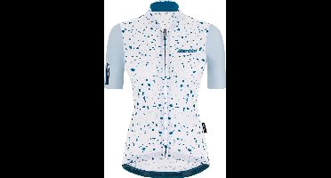 Santini Fietsshirt Korte mouwen Blauw Dames - Delta Pietra S/S Jersey For Women Silver Bullet - XL