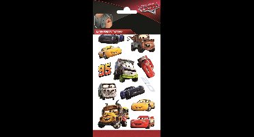 Cars Tattoos - Tijdelijke Tattoo - Body Glitter - Plak Tattoos - Nep Tattoo - Fake Tattoo - Kinderen - 1 Vel met 12 tattoos