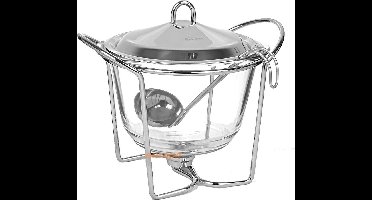 Kinghoff 1413 - voedselverwarmer - pot vorm - RVS