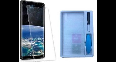 Geschikt voor Samsung Galaxy S20 Plus UV liquid Curved Tempered Glass full cover met UV lampje