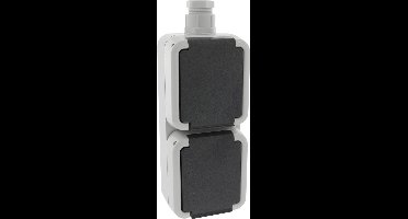 Peha Spatwaterdicht Contactdoos Opbouw 2V Verticaal Randaarde Wartel M20